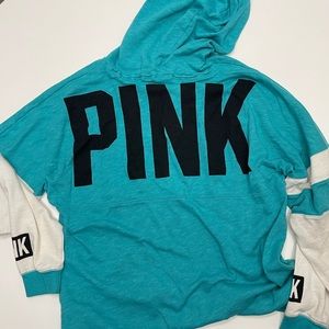 VS PINK - teal hoodie